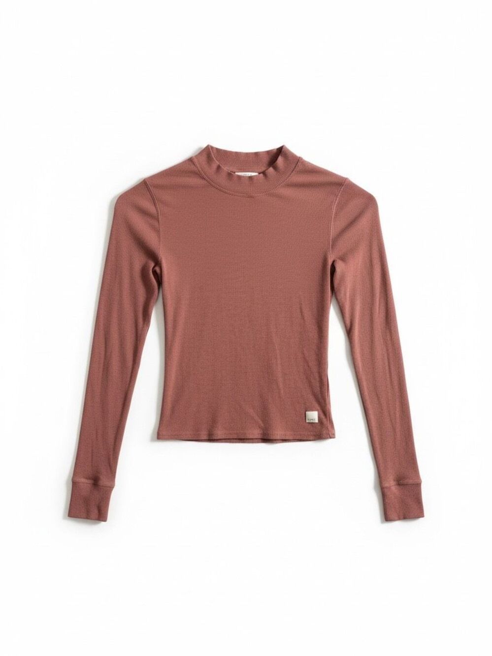 Vuori Women’s Long Sleeve Shirt Size XS Rose Pink Ribbed Fitted